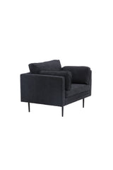 Boom Sessel - schwarz/Polyester - Leinen - Sessel - ALVAHOME