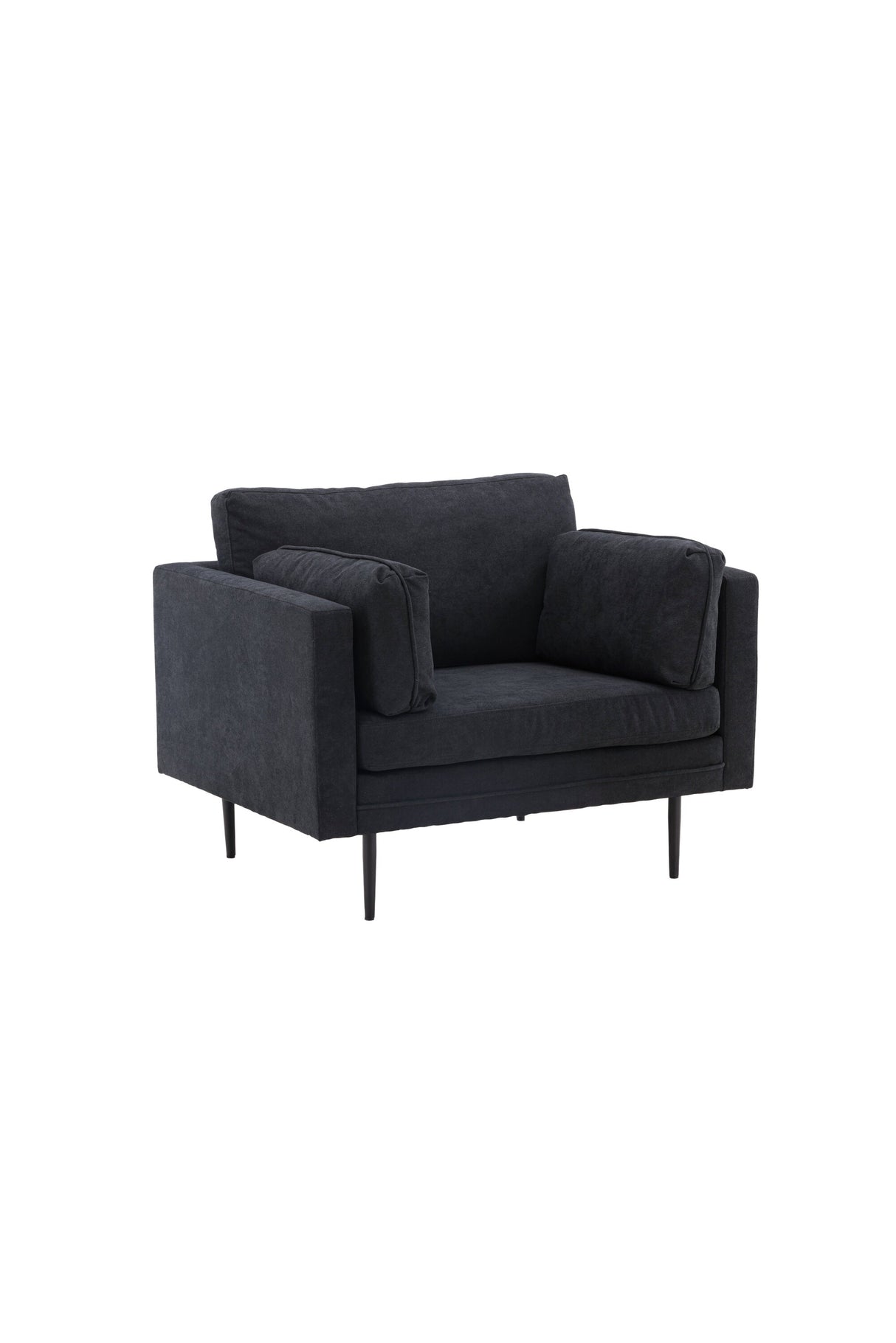 Boom Sessel - schwarz/Polyester - Leinen - Sessel - ALVAHOME