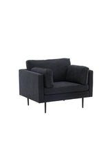 Boom Sessel - schwarz/Polyester - Leinen - Sessel - ALVAHOME