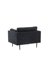 Boom Sessel - schwarz/Polyester - Leinen - Sessel - ALVAHOME