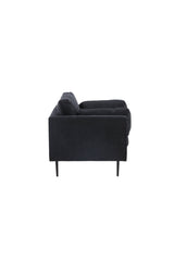 Boom Sessel - schwarz/Polyester - Leinen - Sessel - ALVAHOME