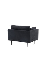 Boom Sessel - schwarz/Polyester - Leinen - Sessel - ALVAHOME