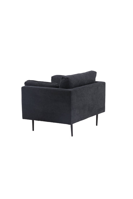 Boom Sessel - schwarz/Polyester - Leinen - Sessel - ALVAHOME