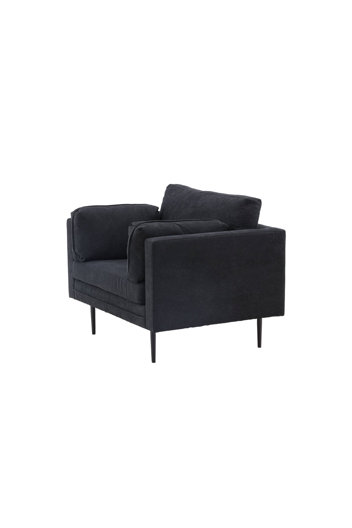 Boom Sessel - schwarz/Polyester - Leinen - Sessel - ALVAHOME