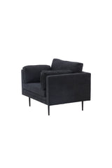 Boom Sessel - schwarz/Polyester - Leinen - Sessel - ALVAHOME