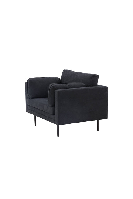Boom Sessel - schwarz/Polyester - Leinen - Sessel - ALVAHOME