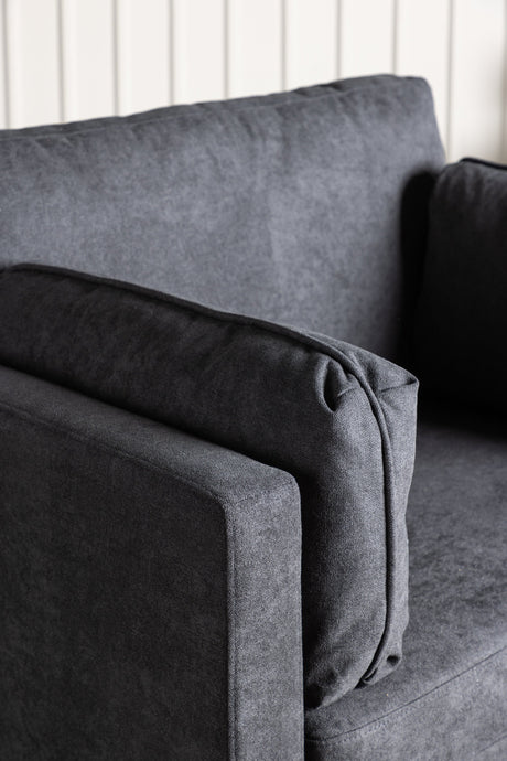 Boom Sessel - schwarz/Polyester - Leinen - Sessel - ALVAHOME
