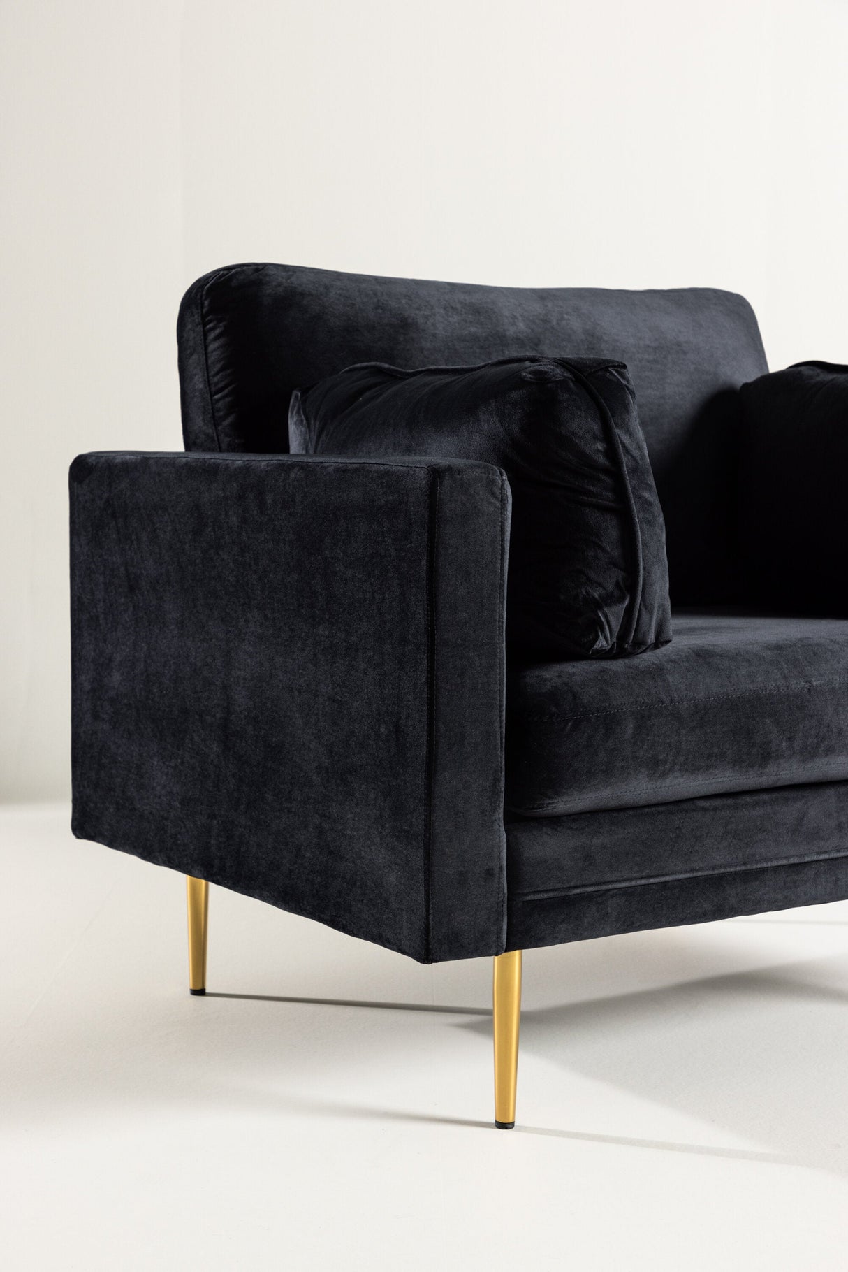Boom Sessel - schwarz/Polyester - Samt - Sessel - ALVAHOME