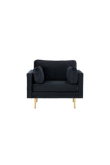 Boom Sessel - schwarz/Polyester - Samt - Sessel - ALVAHOME