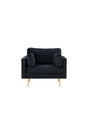 Boom Sessel - schwarz/Polyester - Samt - Sessel - ALVAHOME