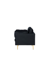 Boom Sessel - schwarz/Polyester - Samt - Sessel - ALVAHOME