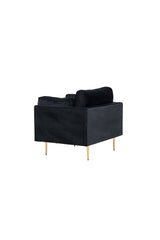 Boom Sessel - schwarz/Polyester - Samt - Sessel - ALVAHOME