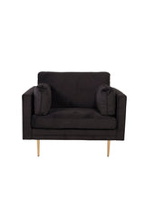 Boom Sessel - schwarz/Polyester - Samt - Sessel - ALVAHOME