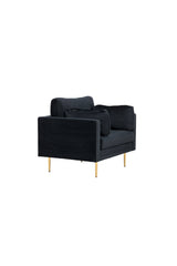 Boom Sessel - schwarz/Polyester - Samt - Sessel - ALVAHOME