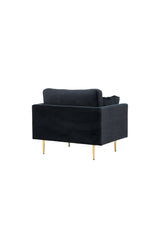Boom Sessel - schwarz/Polyester - Samt - Sessel - ALVAHOME