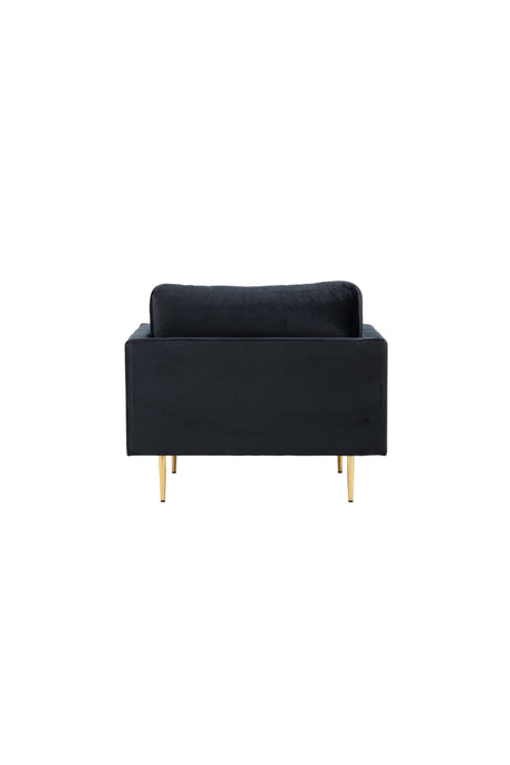 Boom Sessel - schwarz/Polyester - Samt - Sessel - ALVAHOME