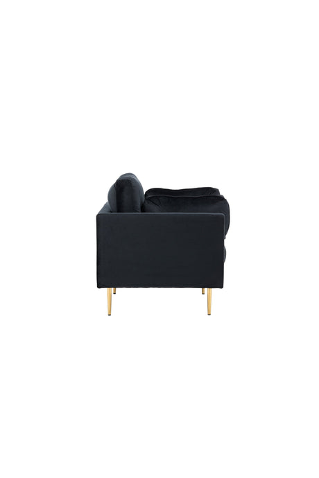 Boom Sessel - schwarz/Polyester - Samt - Sessel - ALVAHOME