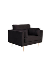 Boom Sessel - schwarz/Polyester - Samt - Sessel - ALVAHOME