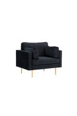 Boom Sessel - schwarz/Polyester - Samt - Sessel - ALVAHOME