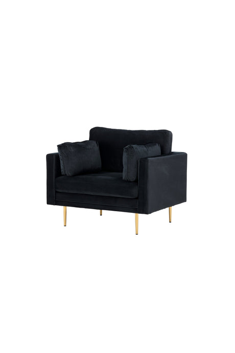 Boom Sessel - schwarz/Polyester - Samt - Sessel - ALVAHOME