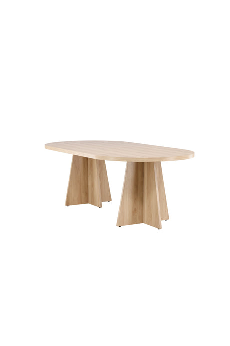 Bootcut ovaler Esstisch - natur/MDF - Ovale Esstische - ALVAHOME