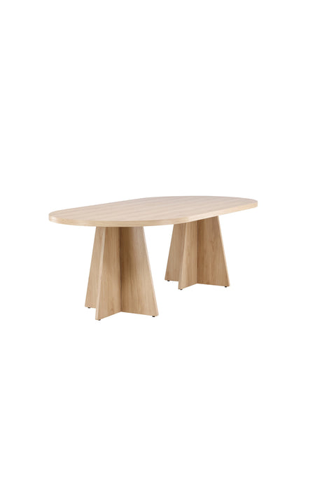 Bootcut ovaler Esstisch - natur/MDF - Ovale Esstische - ALVAHOME