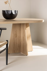 Bootcut ovaler Esstisch - natur/MDF - Ovale Esstische - ALVAHOME