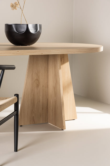Bootcut ovaler Esstisch - natur/MDF - Ovale Esstische - ALVAHOME