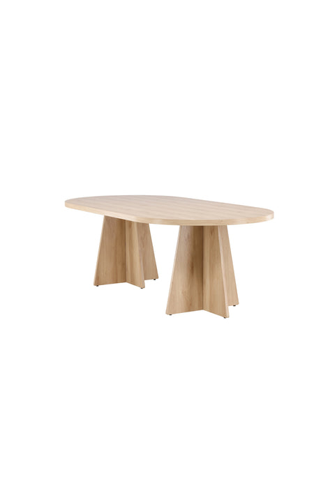 Bootcut ovaler Esstisch - natur/MDF - Ovale Esstische - ALVAHOME