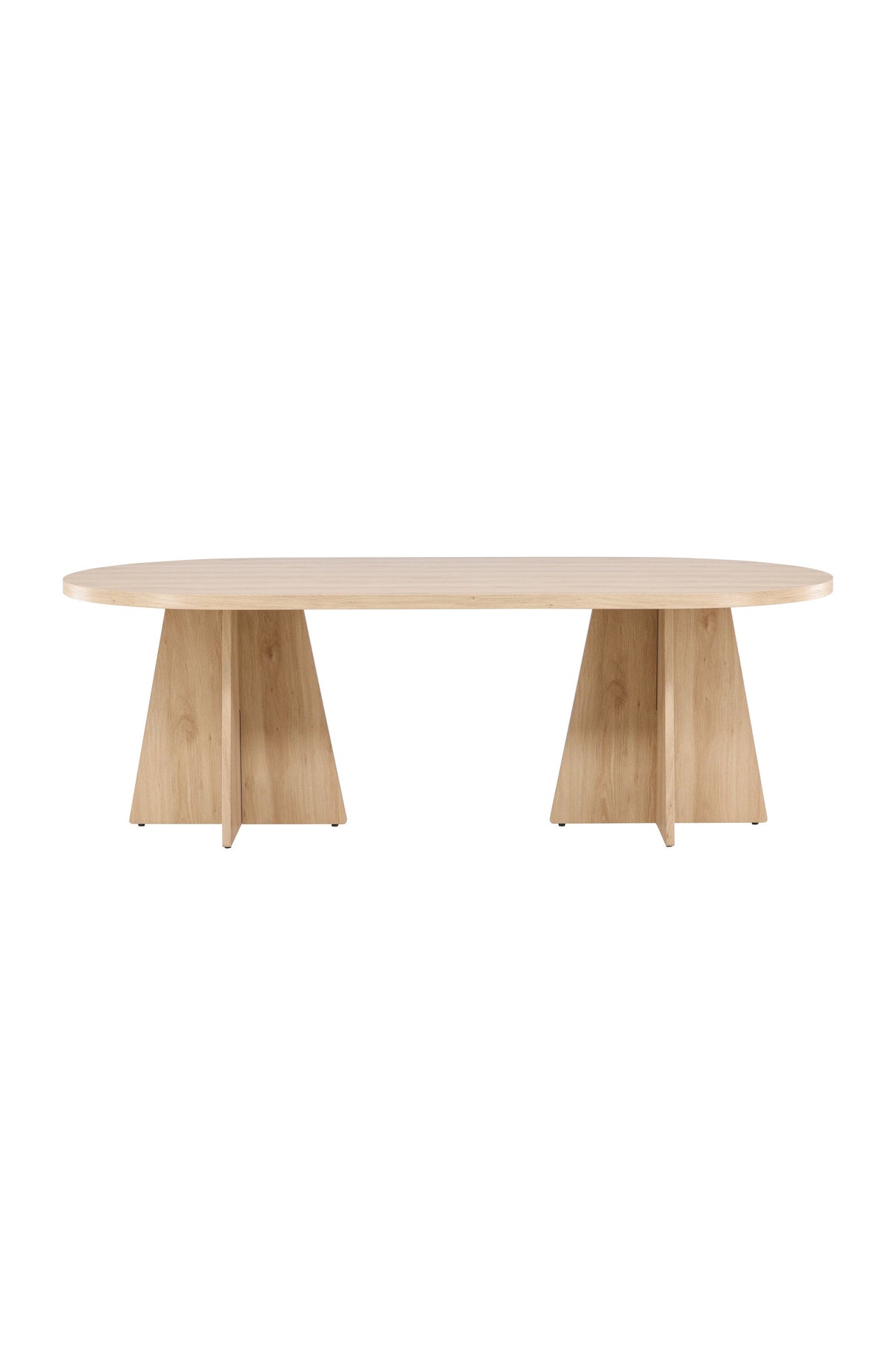 Bootcut ovaler Esstisch - natur/MDF - Ovale Esstische - ALVAHOME