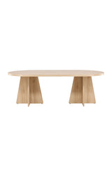 Bootcut ovaler Esstisch - natur/MDF - Ovale Esstische - ALVAHOME