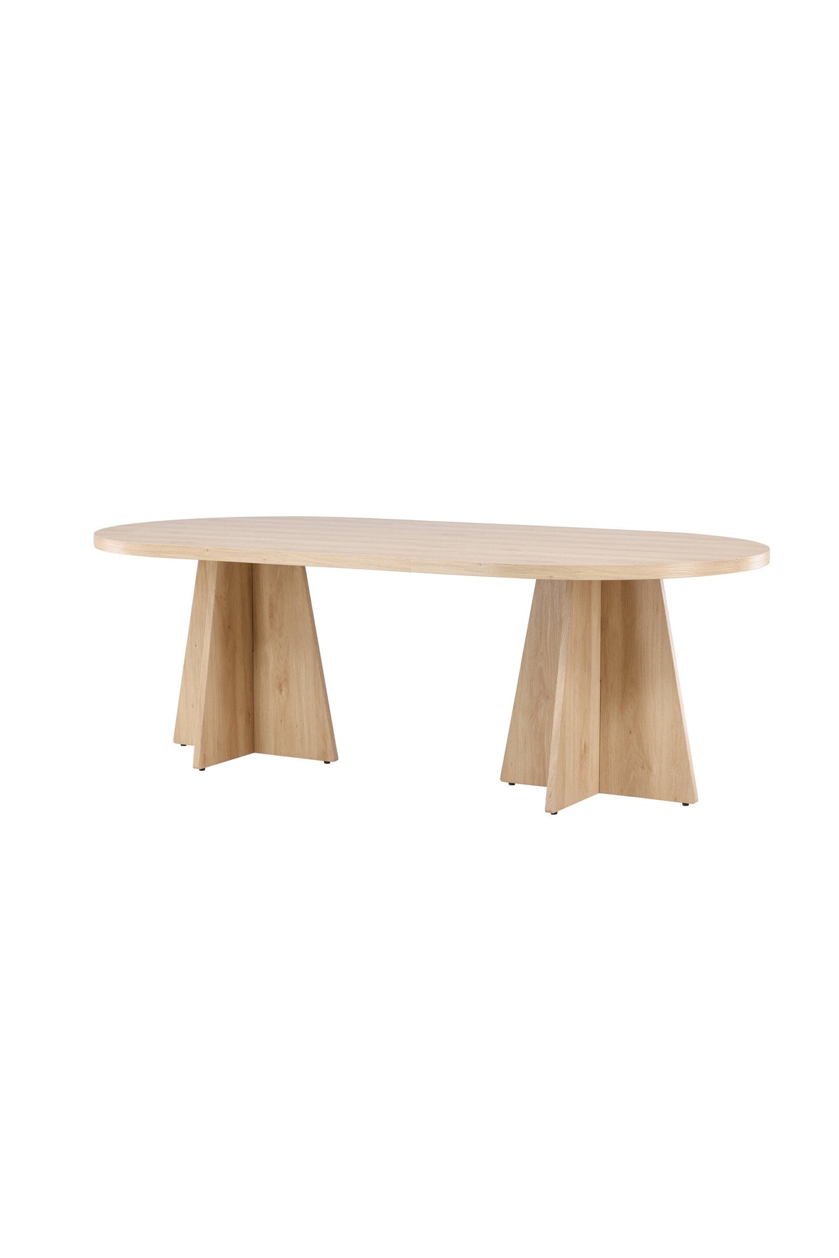Bootcut ovaler Esstisch - natur/MDF - Ovale Esstische - ALVAHOME