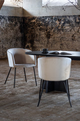 Bootcut ovaler Esstisch - schwarz/MDF - Ovale Esstische - ALVAHOME