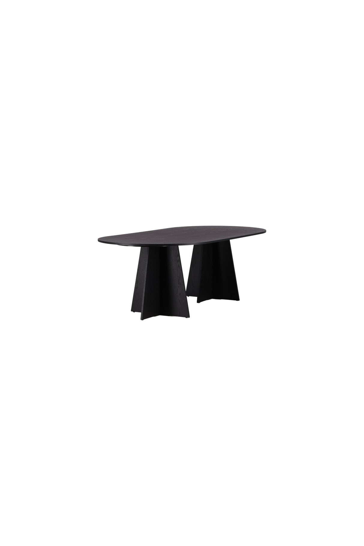 Bootcut ovaler Esstisch - schwarz/MDF - Ovale Esstische - ALVAHOME