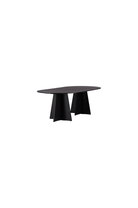 Bootcut ovaler Esstisch - schwarz/MDF - Ovale Esstische - ALVAHOME