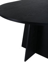 Bootcut ovaler Esstisch - schwarz/MDF - Ovale Esstische - ALVAHOME