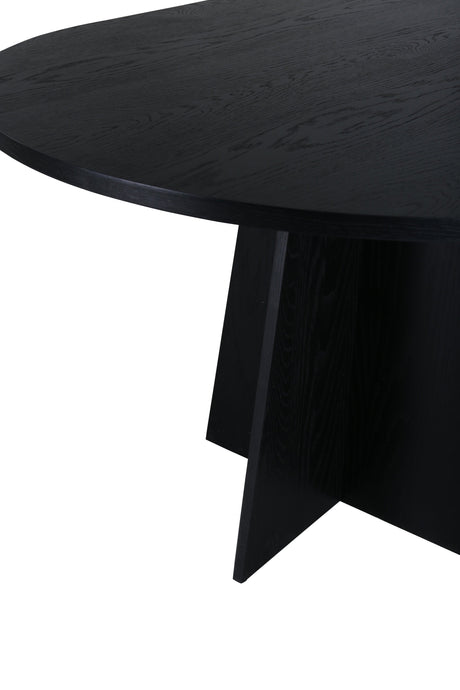 Bootcut ovaler Esstisch - schwarz/MDF - Ovale Esstische - ALVAHOME