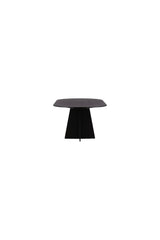 Bootcut ovaler Esstisch - schwarz/MDF - Ovale Esstische - ALVAHOME