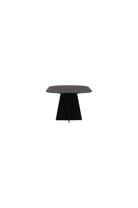 Bootcut ovaler Esstisch - schwarz/MDF - Ovale Esstische - ALVAHOME