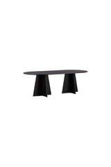 Bootcut ovaler Esstisch - schwarz/MDF - Ovale Esstische - ALVAHOME