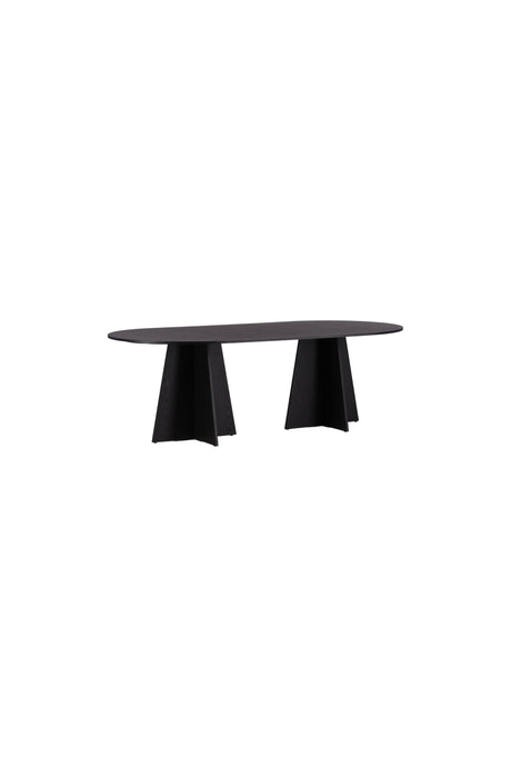 Bootcut ovaler Esstisch - schwarz/MDF - Ovale Esstische - ALVAHOME