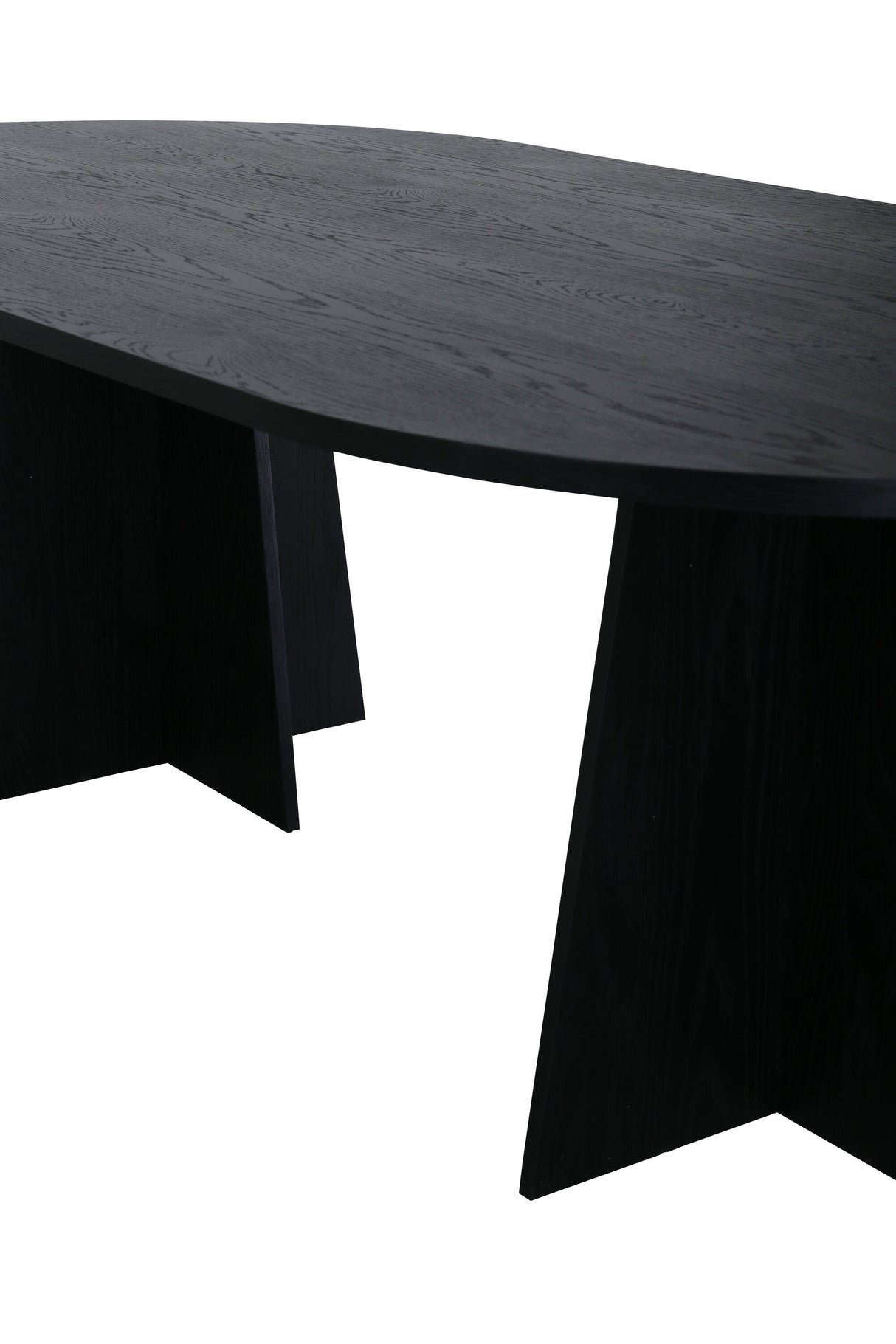 Bootcut ovaler Esstisch - schwarz/MDF - Ovale Esstische - ALVAHOME