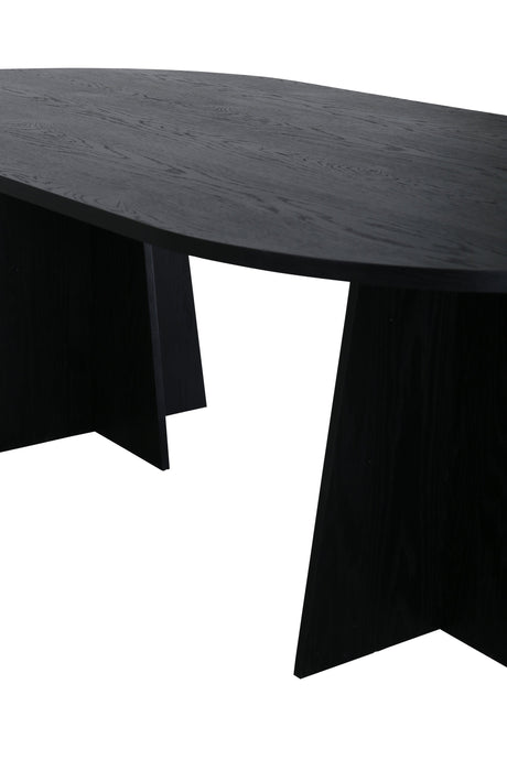 Bootcut ovaler Esstisch - schwarz/MDF - Ovale Esstische - ALVAHOME
