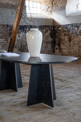 Bootcut ovaler Esstisch - schwarz/MDF - Ovale Esstische - ALVAHOME