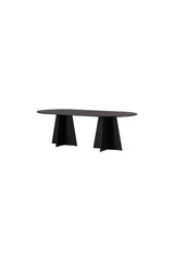 Bootcut ovaler Esstisch - schwarz/MDF - Ovale Esstische - ALVAHOME
