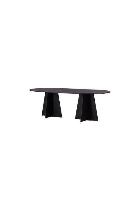 Bootcut ovaler Esstisch - schwarz/MDF - Ovale Esstische - ALVAHOME