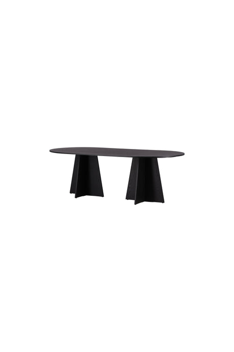 Bootcut ovaler Esstisch - schwarz/MDF - Ovale Esstische - ALVAHOME