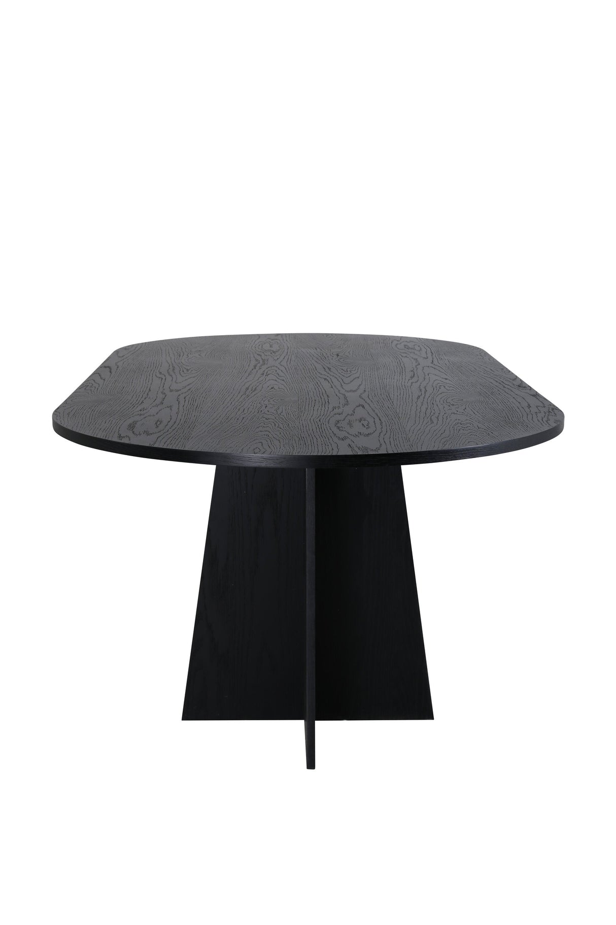 Bootcut ovaler Esstisch - schwarz/MDF - Ovale Esstische - ALVAHOME