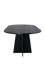 Bootcut ovaler Esstisch - schwarz/MDF - Ovale Esstische - ALVAHOME