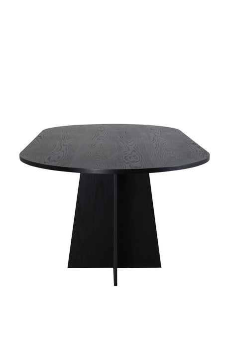 Bootcut ovaler Esstisch - schwarz/MDF - Ovale Esstische - ALVAHOME